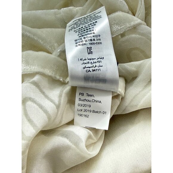 Pottery Barn PB Teen Dorm Room Wall Tapestry Ivory Mandala Boho Tassels Velvet - Picture 11 of 12